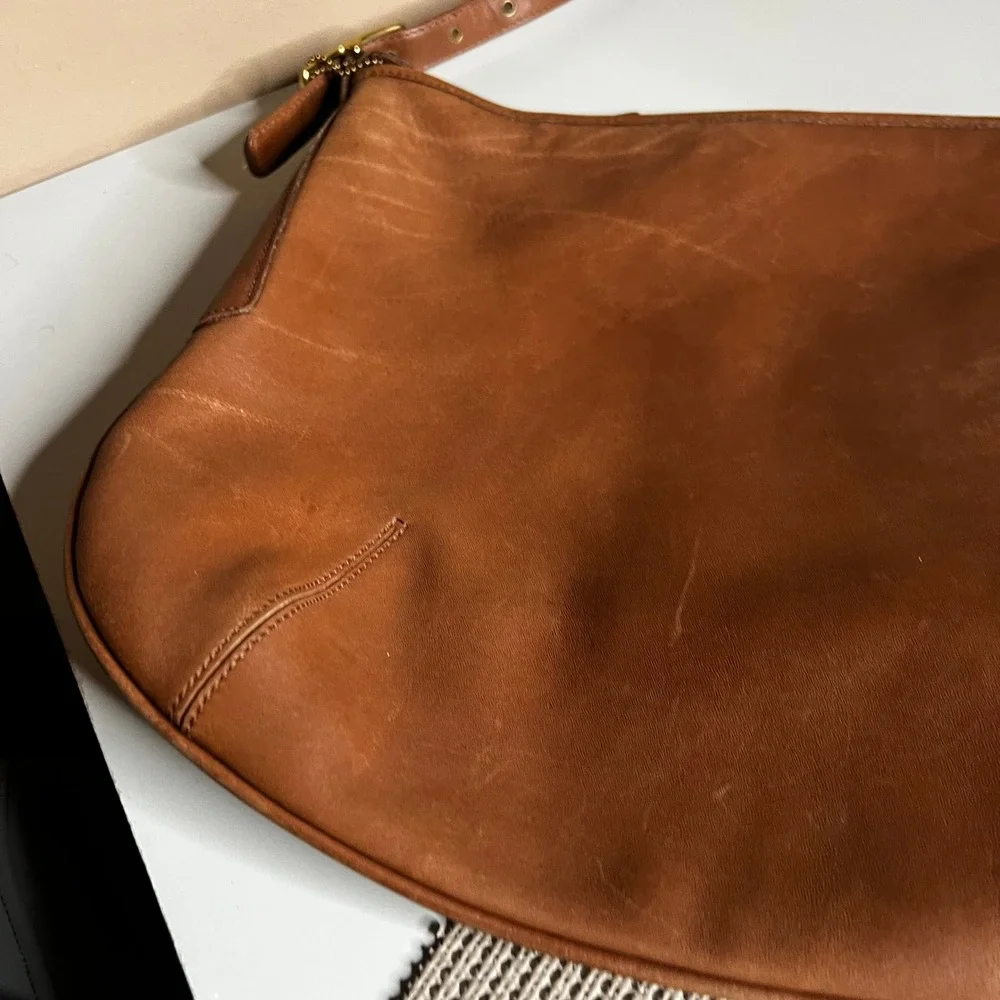 Vintage Coach Legacy Slim Ergo Hobo Bag Tan Leather Shoulder Bag